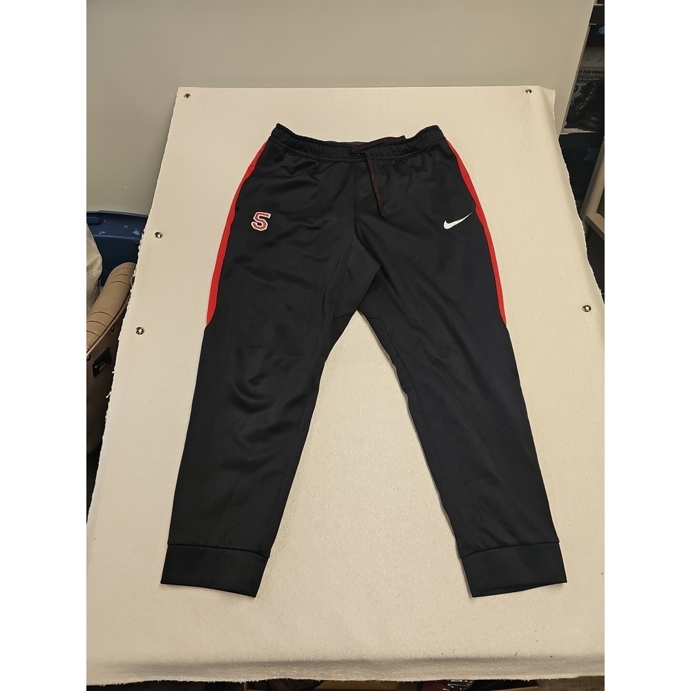 Nike Therma-FIT Mens‎ XL Black Red Stripe Tapered Jogger Training Pants Syracuse